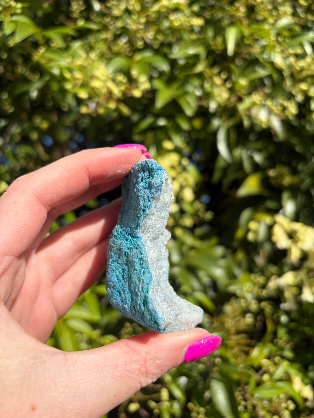 Light Blue Aura Quartz Cluster D