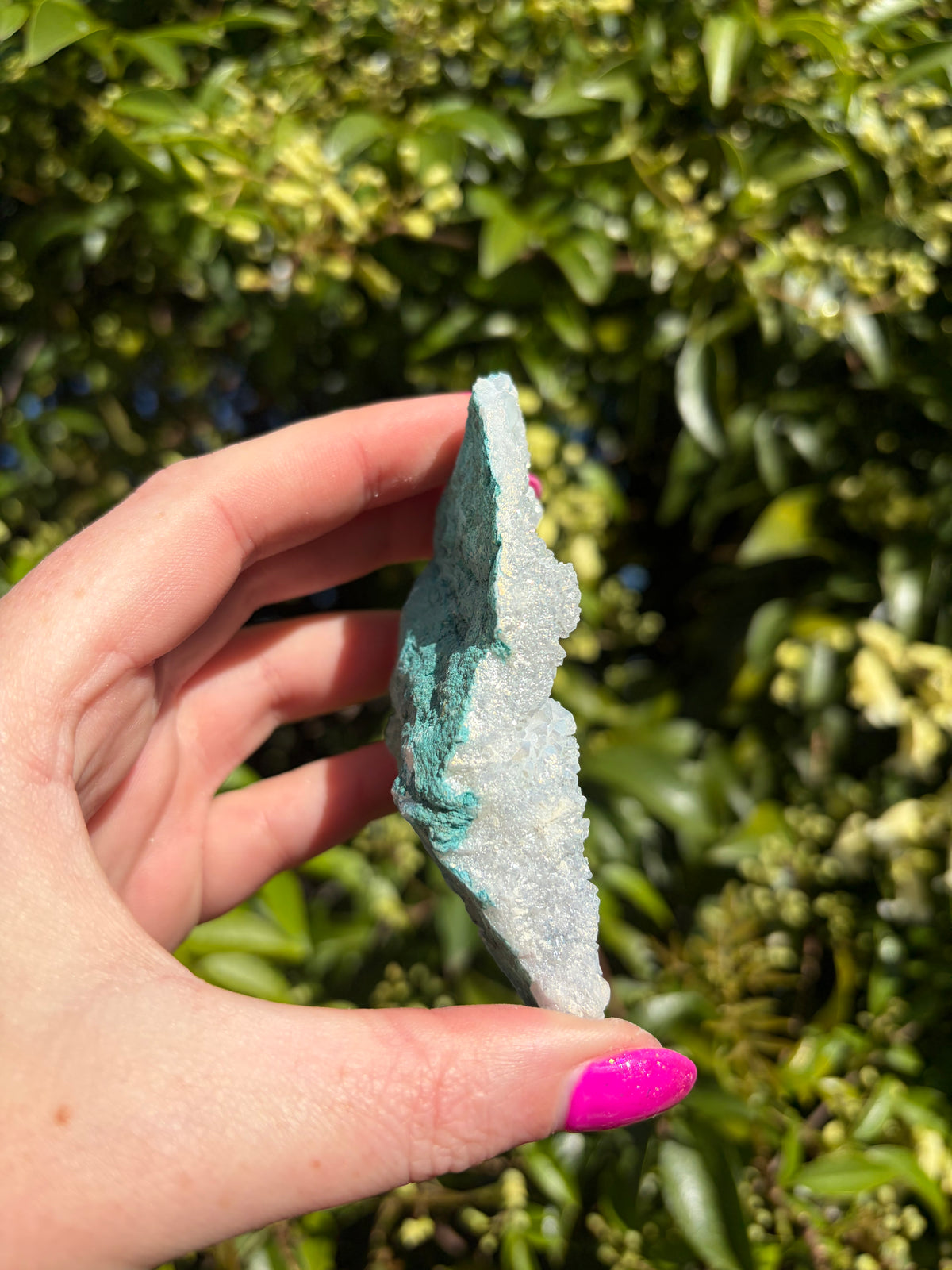 Light Blue Aura Quartz Cluster E