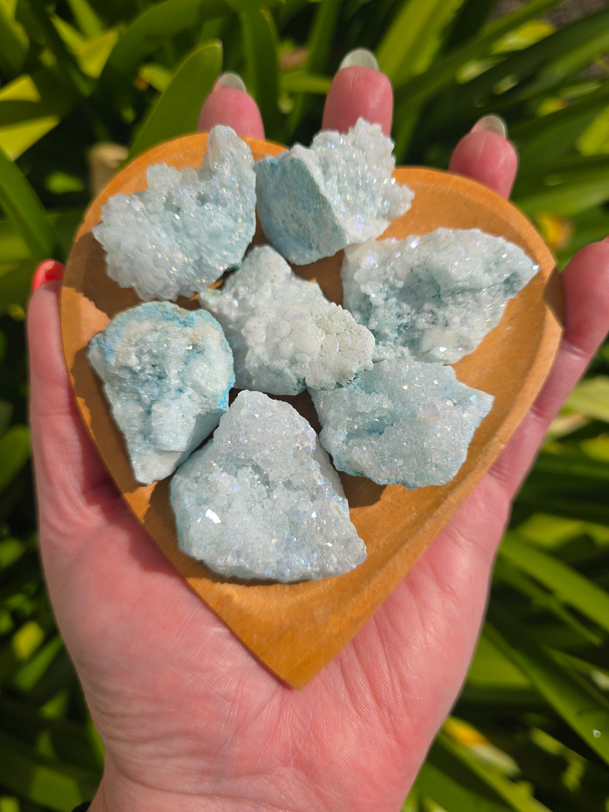 Light Blue Aura Quartz Cluster | Small
