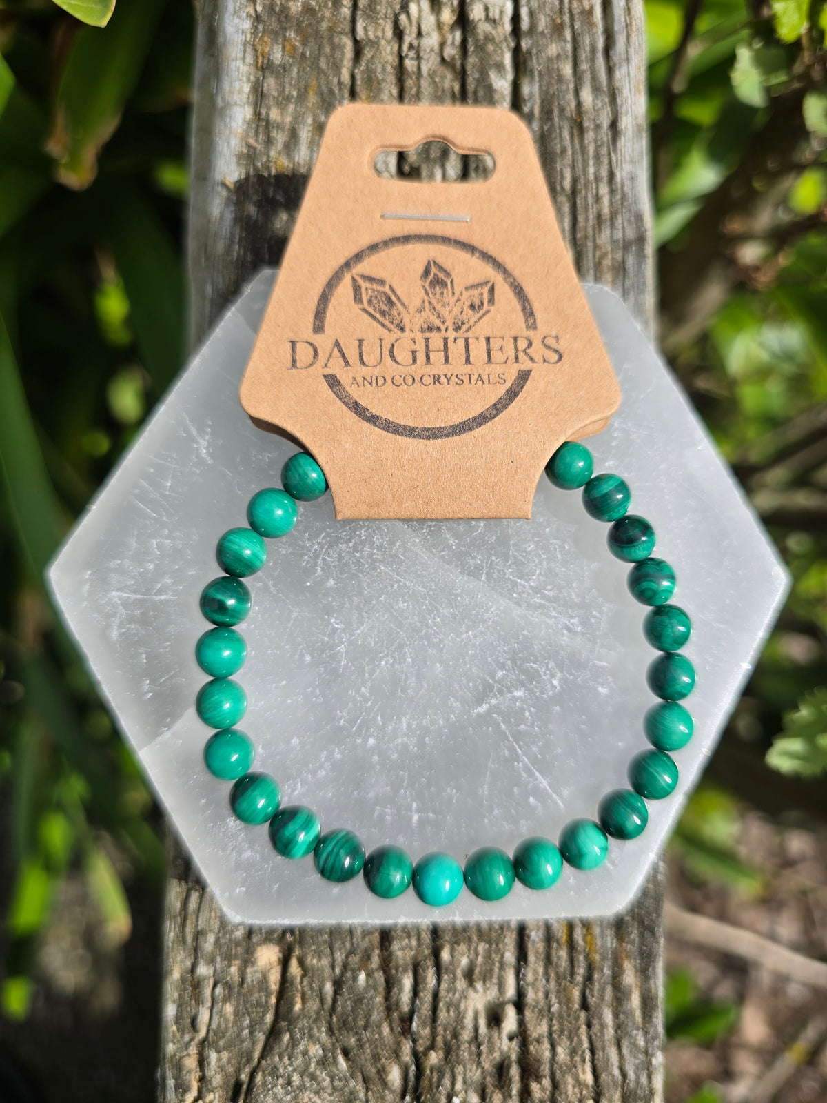 Malachite | Round Bead Bracelet 6 mm