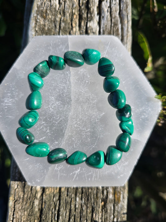 Malachite | Nugget Bead Bracelet
