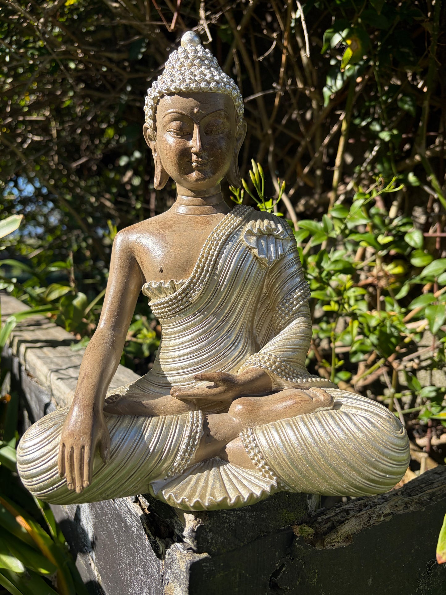 Gold Meditating Buddha Large