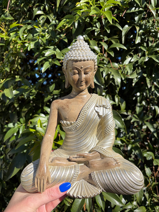 Gold Meditating Buddha Large