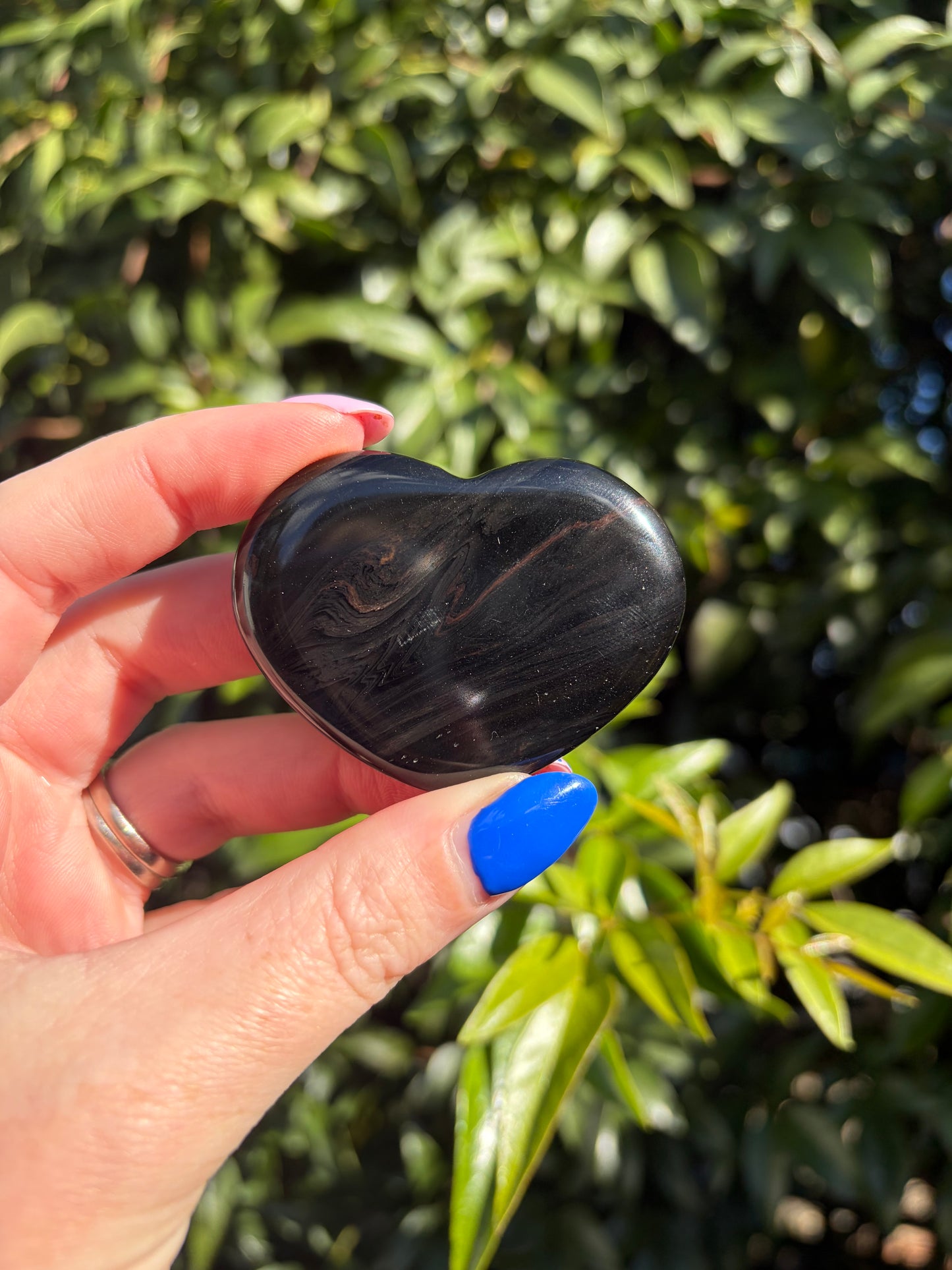 Midnight Lace Obsidian Heart