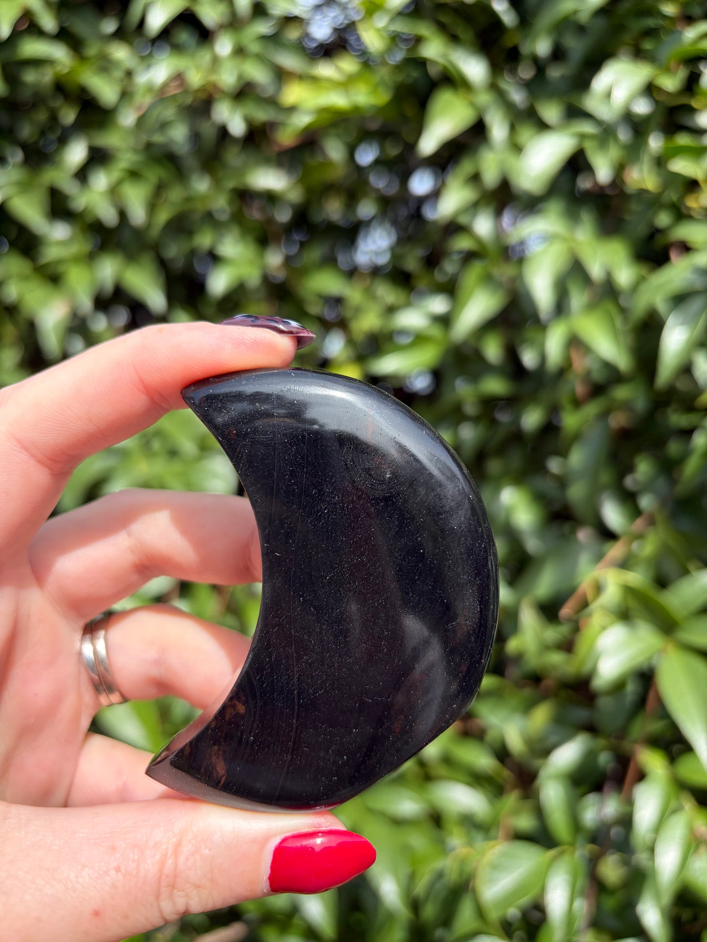 Midnight Lace Obsidian Self Standing Moon A