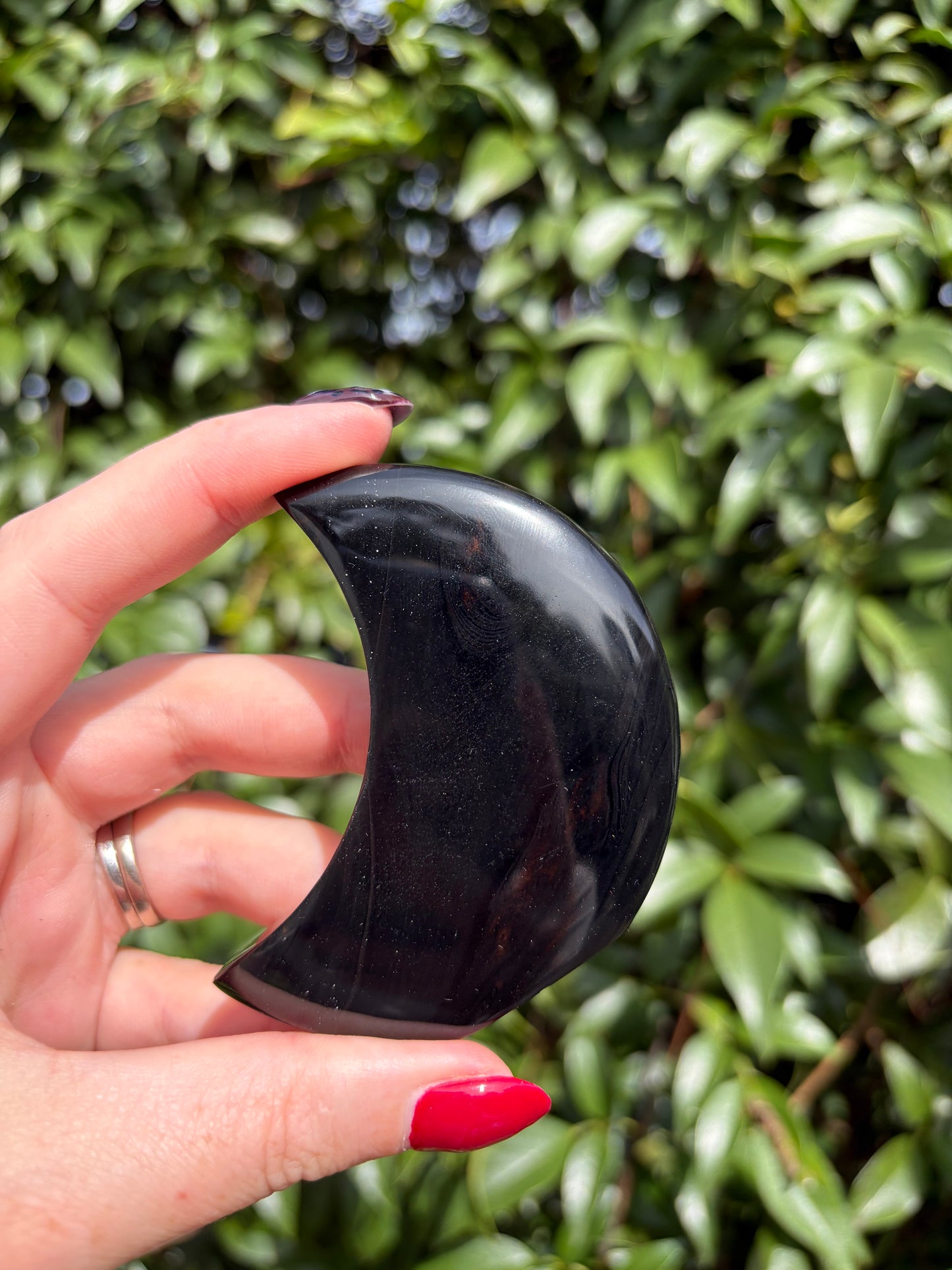 Midnight Lace Obsidian Self Standing Moon C