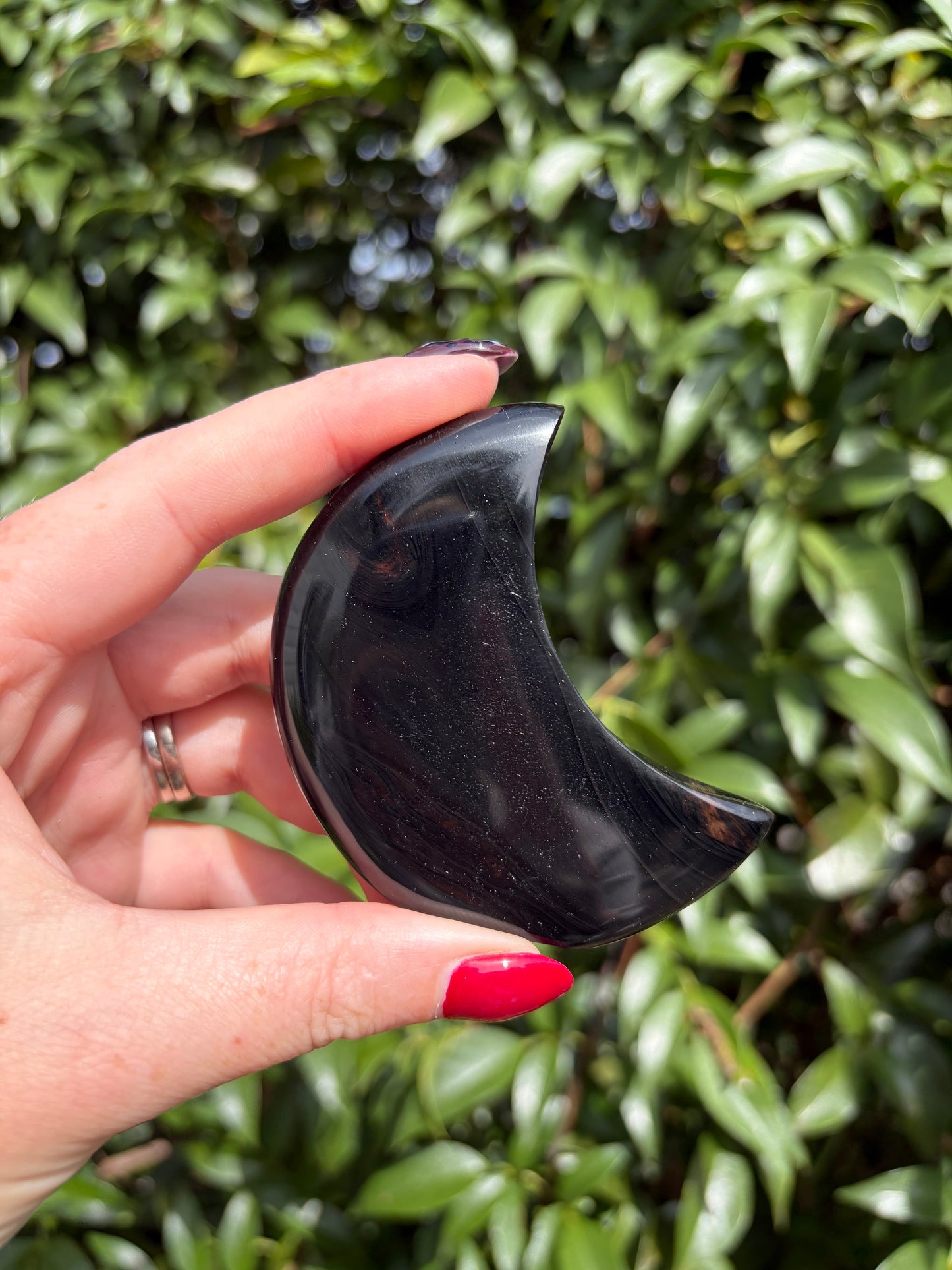 Midnight Lace Obsidian Self Standing Moon C