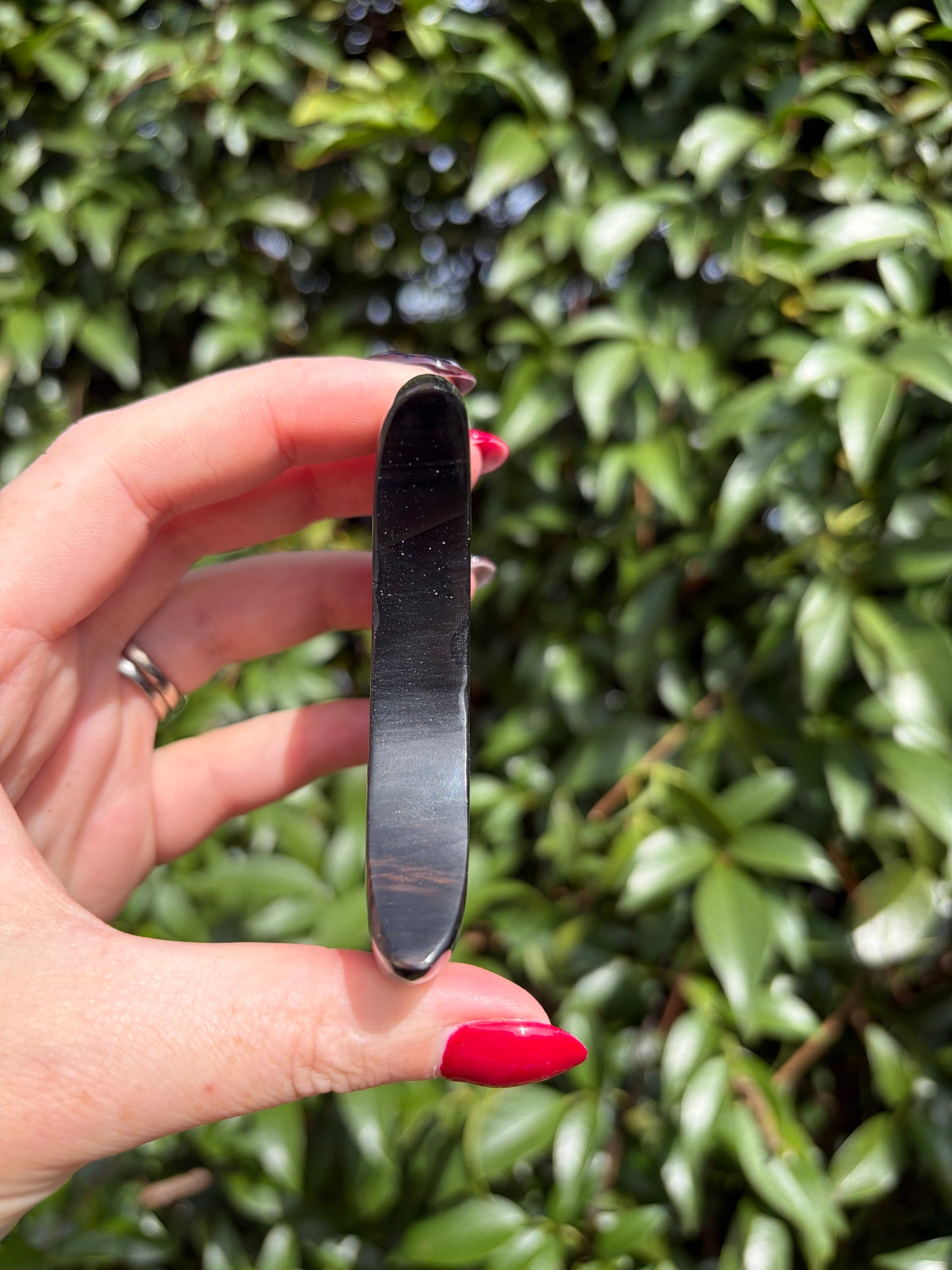 Midnight Lace Obsidian Self Standing Moon C