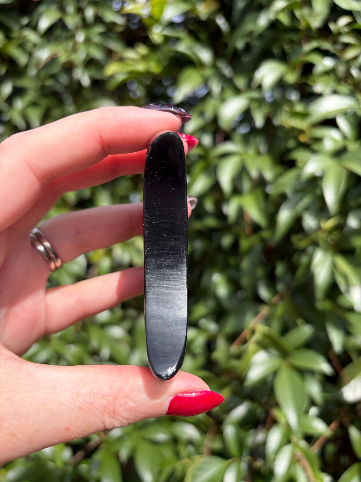 Midnight Lace Obsidian Self Standing Moon D