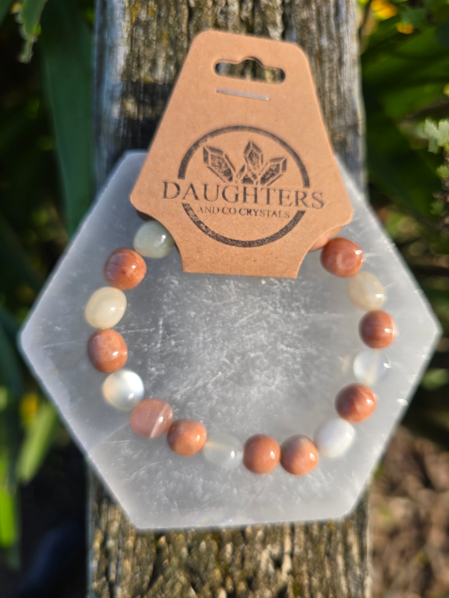 Mixed Moonstone | Nugget Bead Bracelet 8 mm