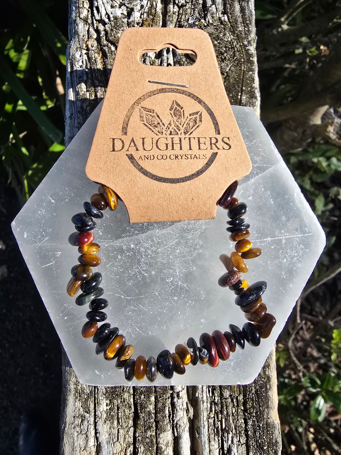 Mixed Tigers Eye | Crystal Chip Bracelet