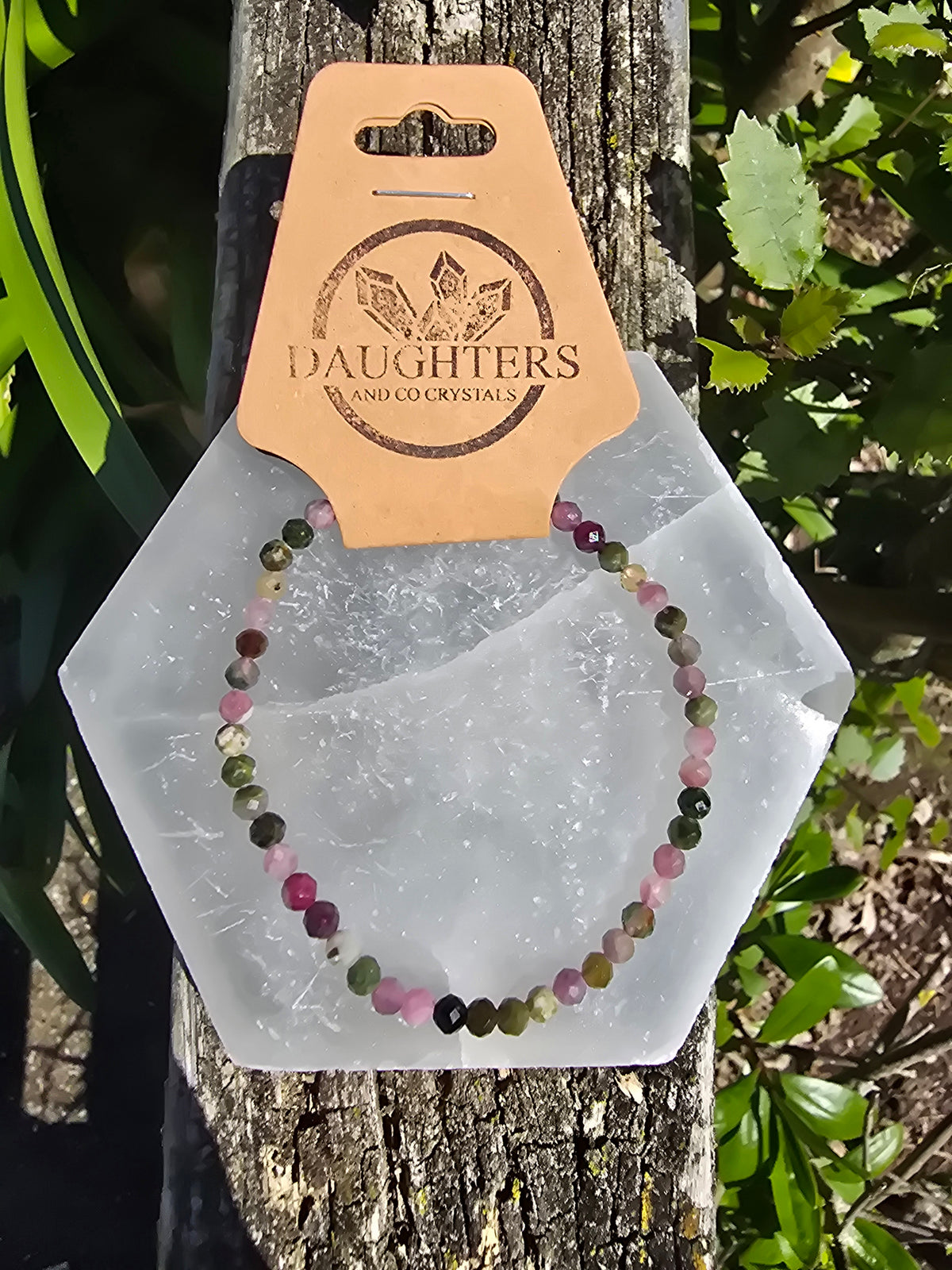 Mixed Tourmaline | Faceted Bead Bracelet 4 mm