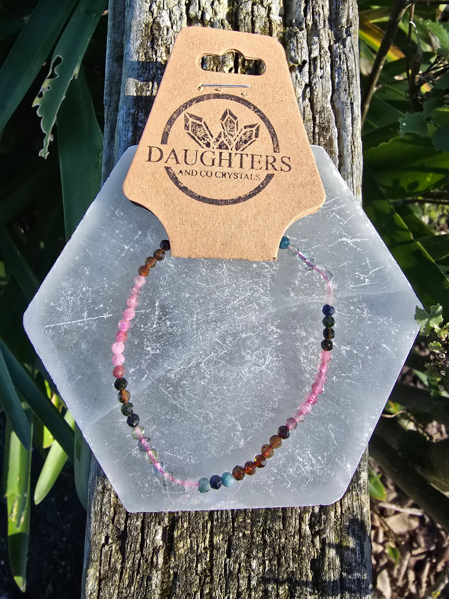 Mixed Tourmaline | Faceted Bead Bracelet 2 mm
