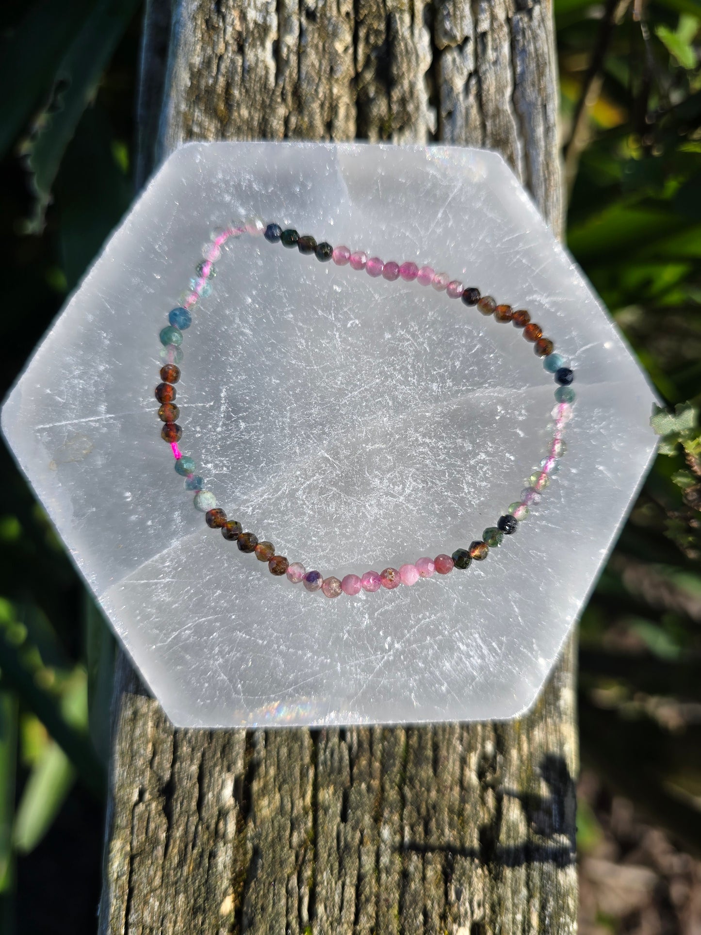 Mixed Tourmaline | Faceted Bead Bracelet 2 mm