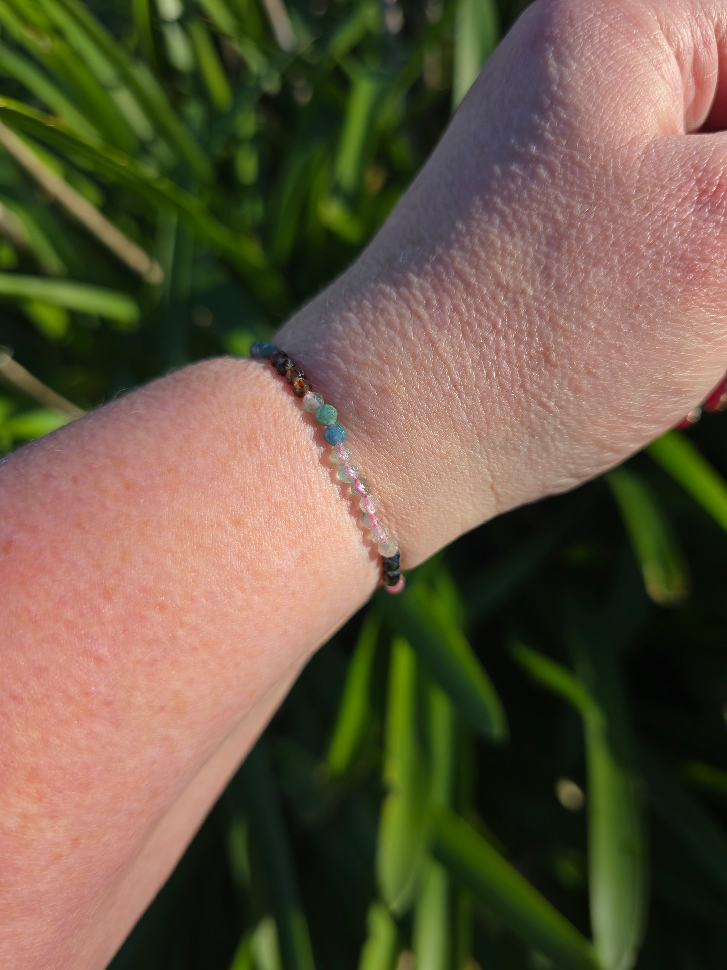 Mixed Tourmaline | Faceted Bead Bracelet 2 mm