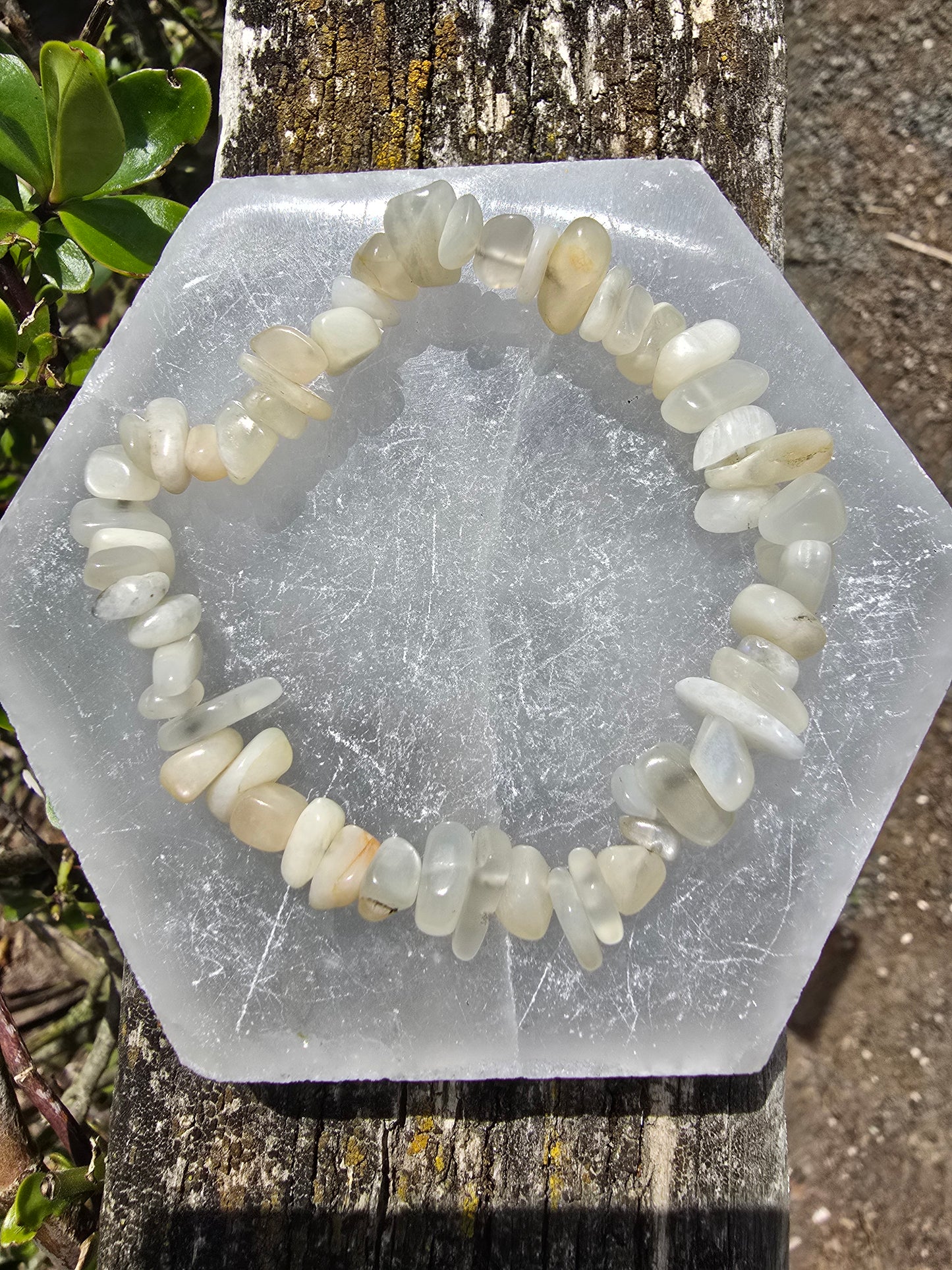 Moonstone | Crystal Chip Bracelet