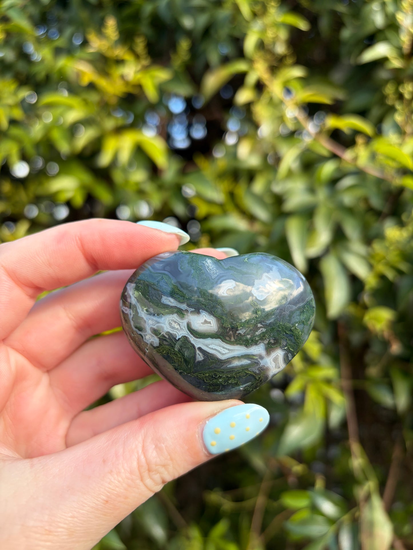 Moss Agate Heart A