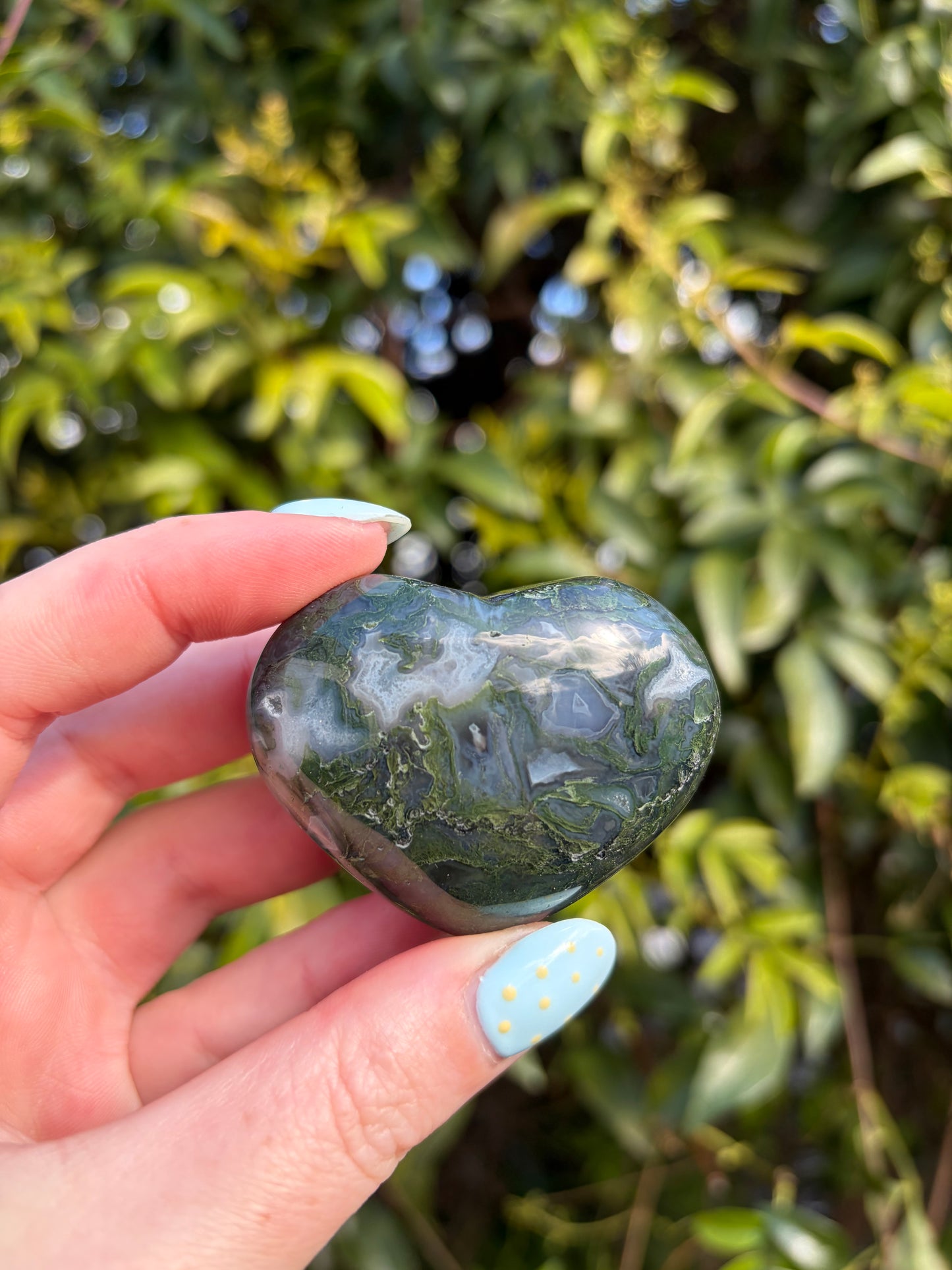 Moss Agate Heart A