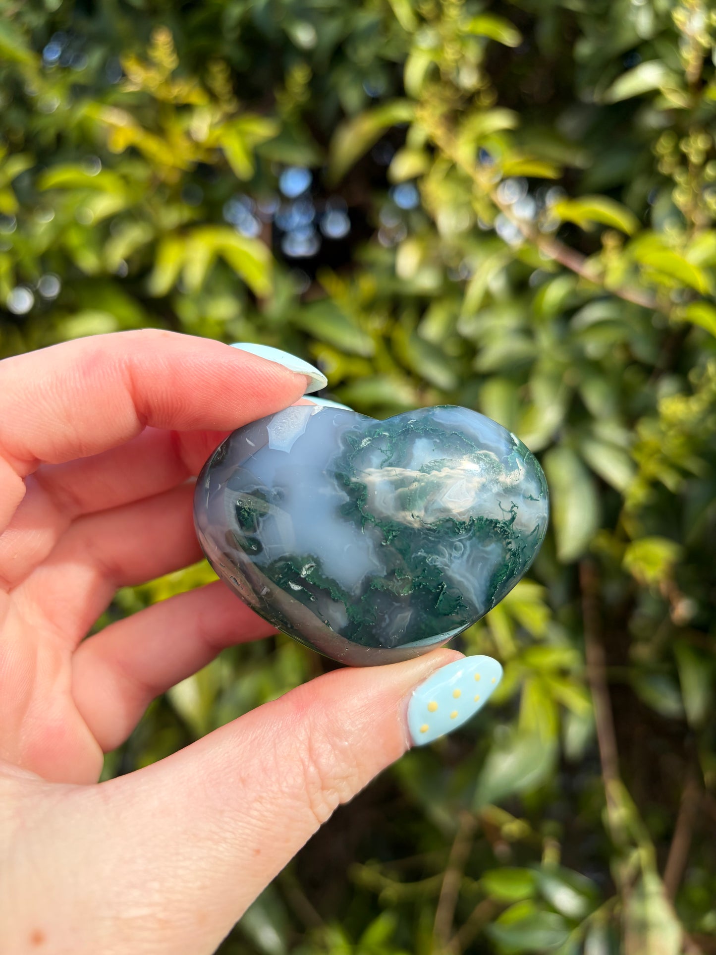 Moss Agate Heart B