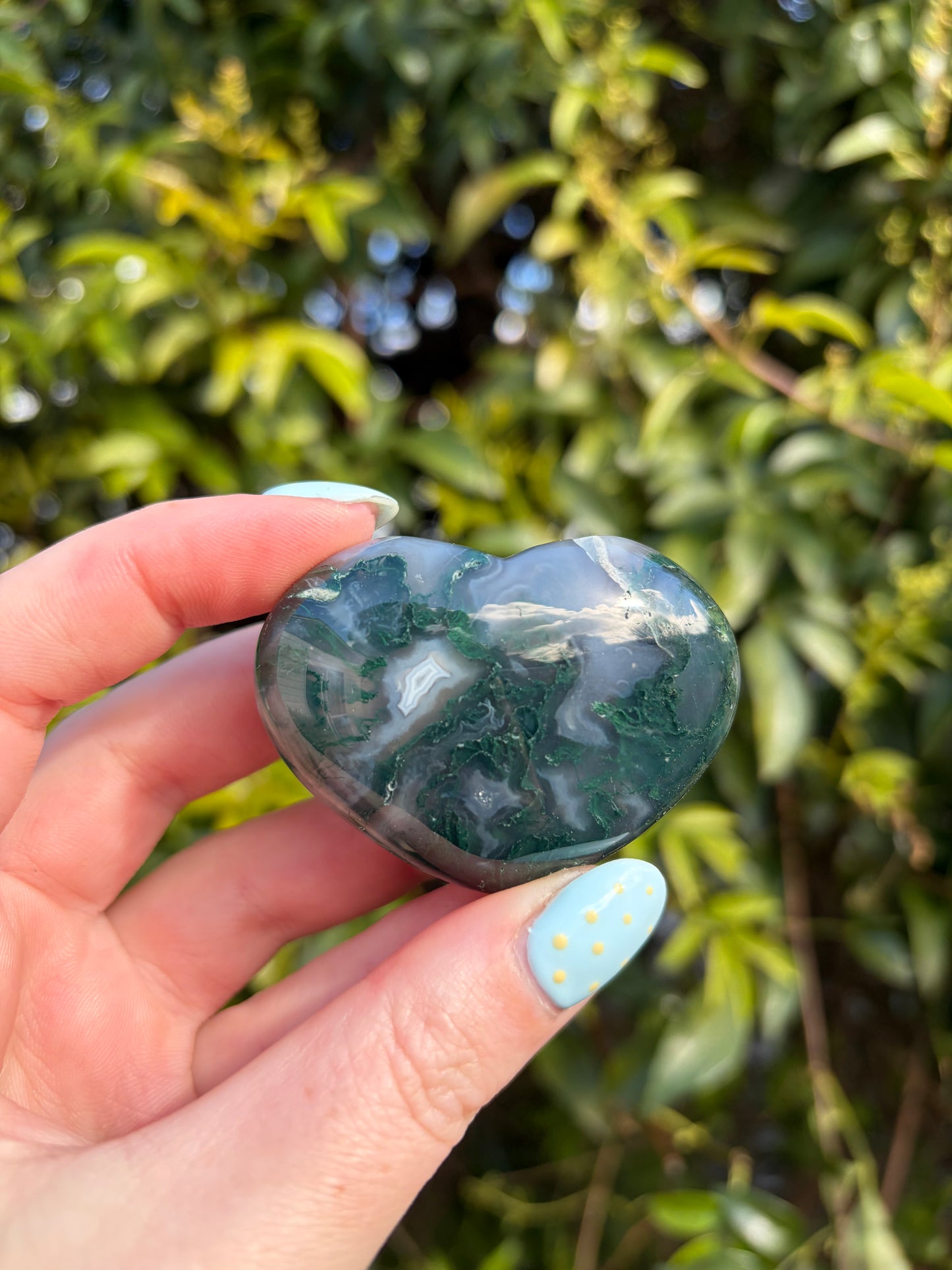 Moss Agate Heart B