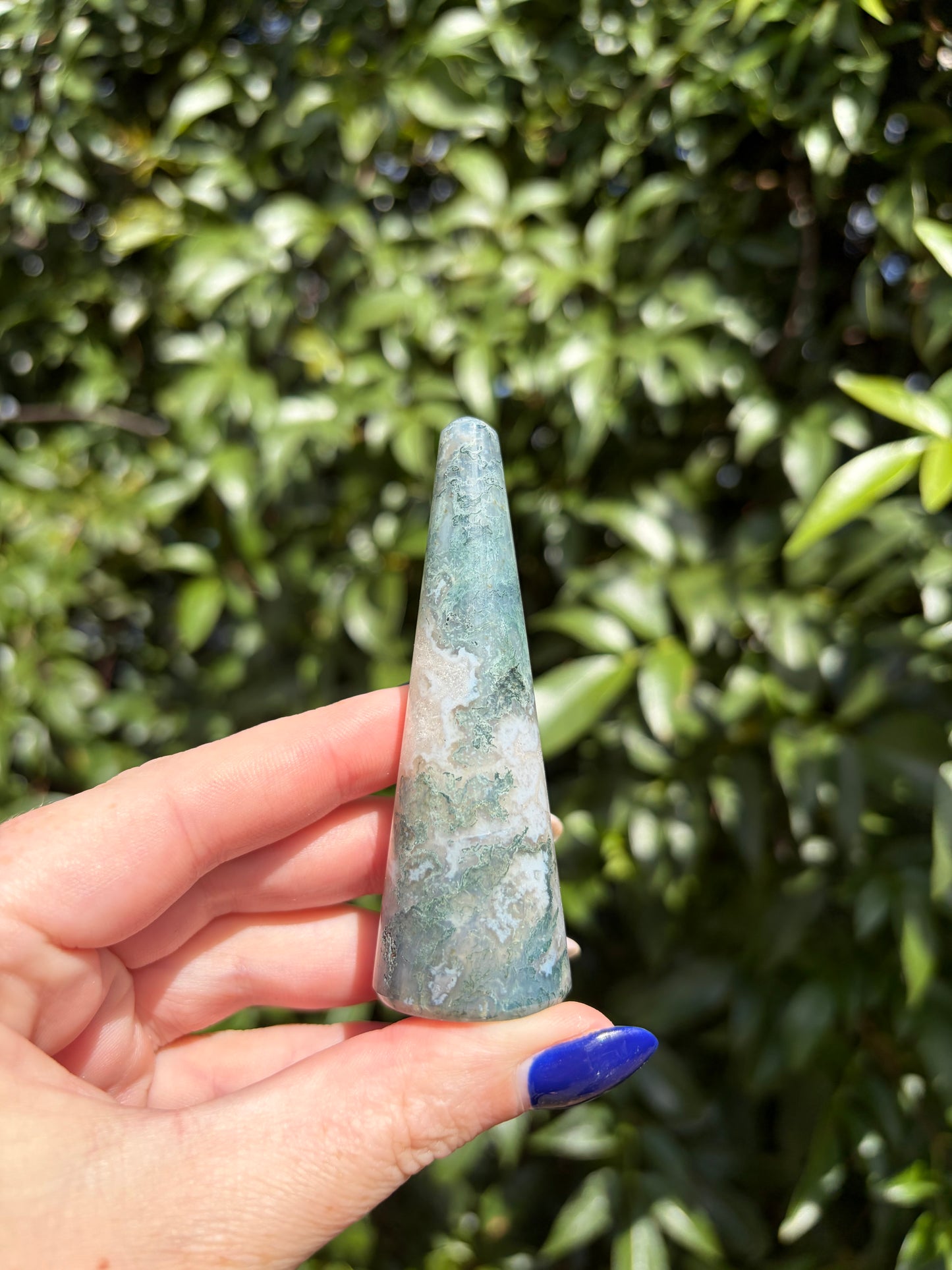 Moss Agate Ring Holder