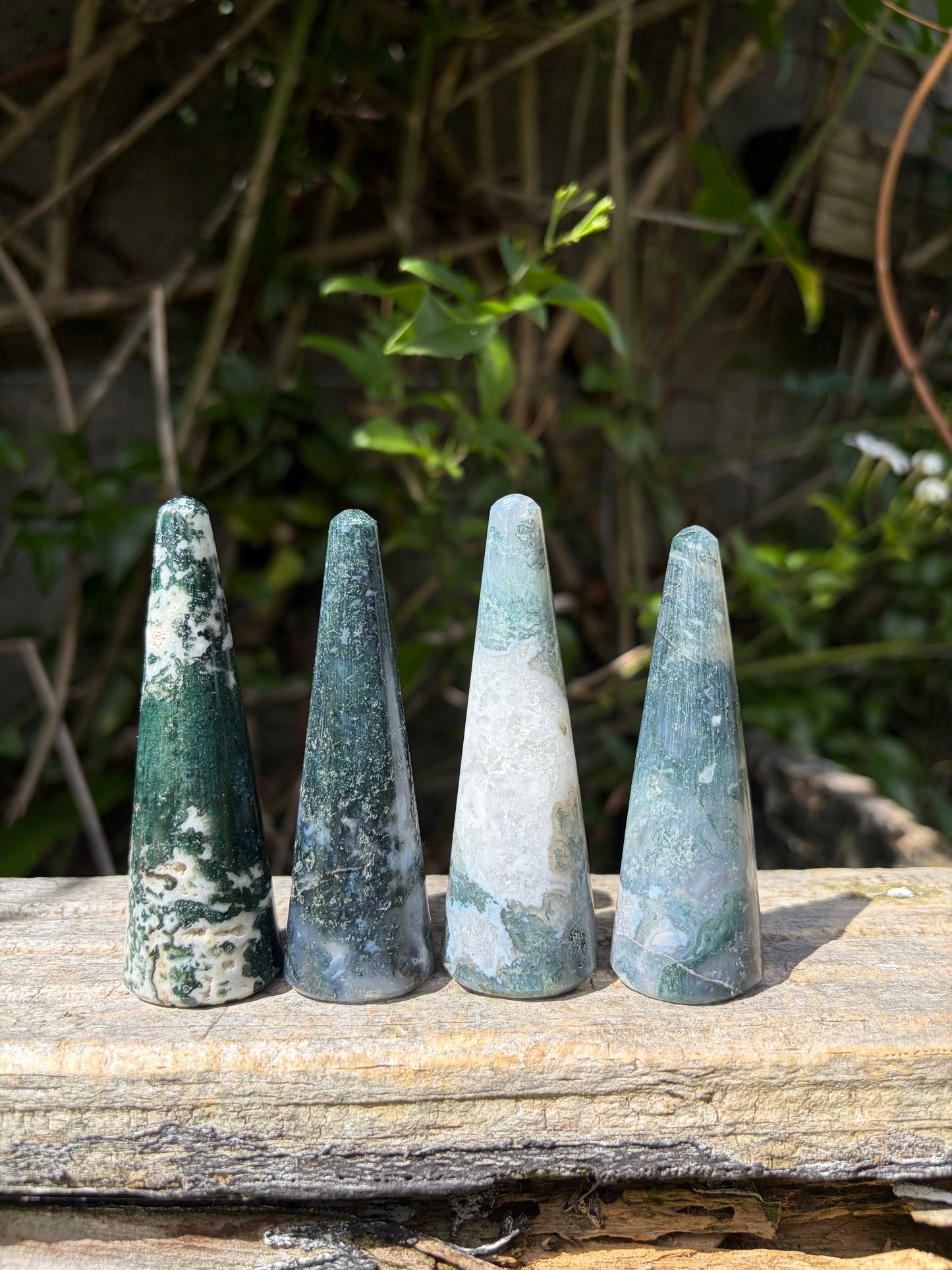 Moss Agate Ring Holder