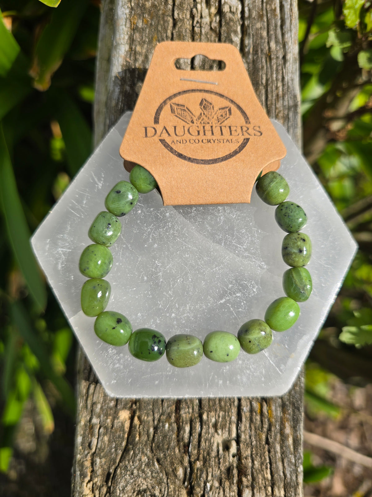 Nephrite Jade | Nugget Bead Bracelet 8 mm