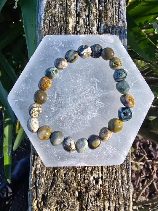 Ocean Jasper | Nugget Bead Bracelet 8 mm