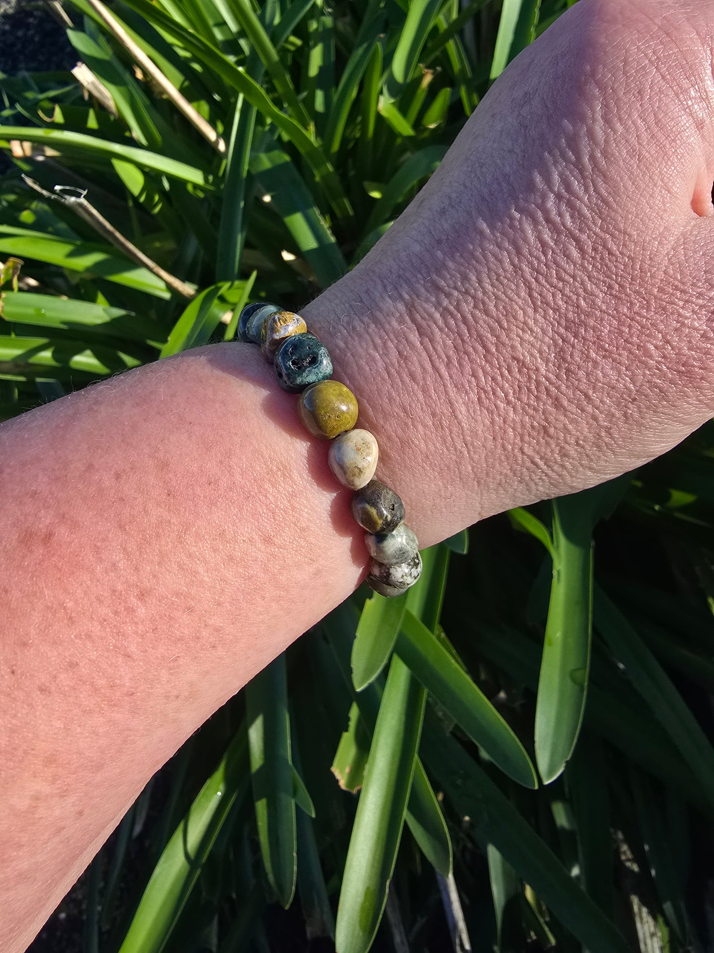Ocean Jasper | Nugget Bead Bracelet 8 mm