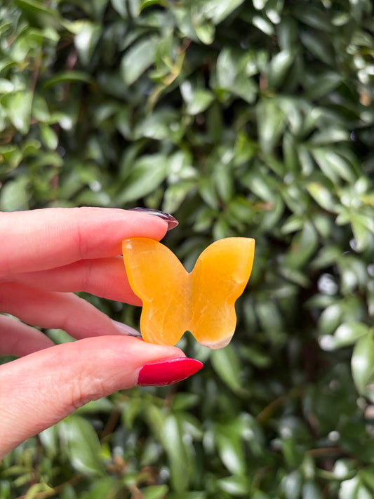 Orange Calcite 3D Medium Butterfly C