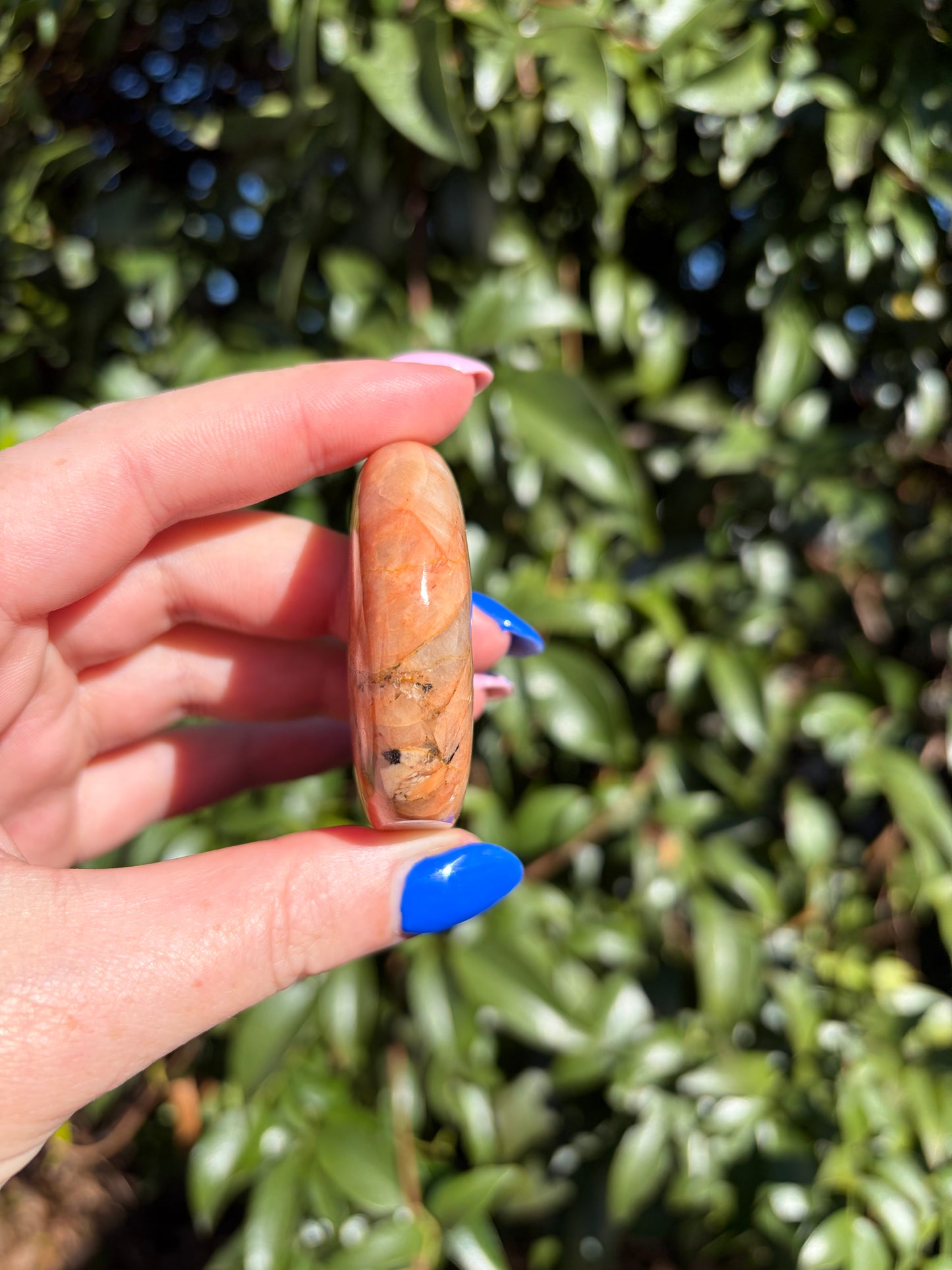 Peach Moonstone Self Standing Moon A