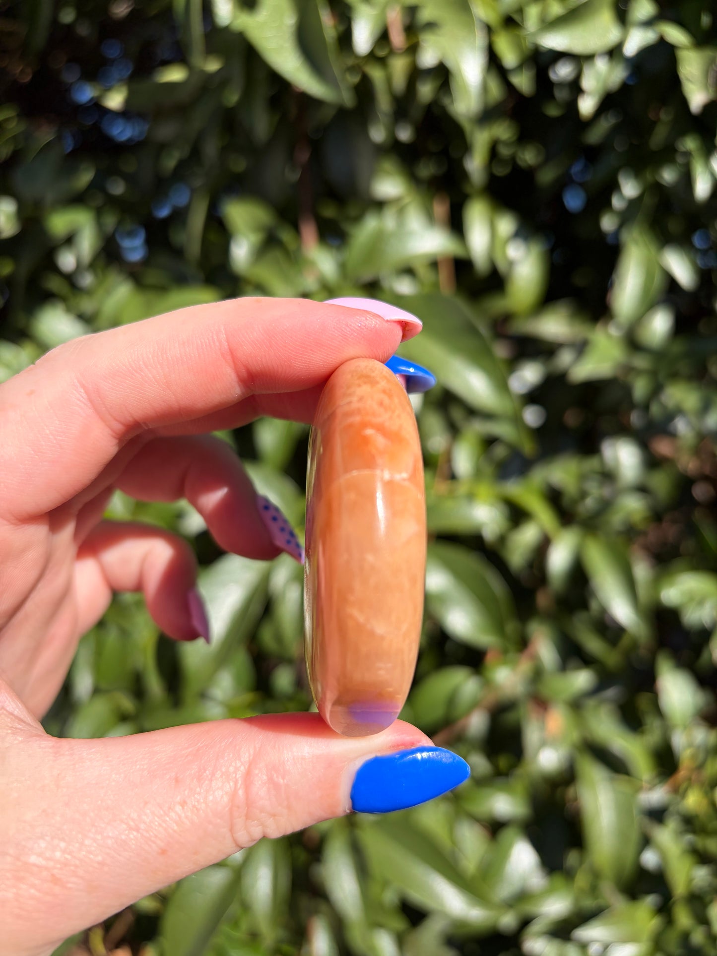 Peach Moonstone Self Standing Moon B