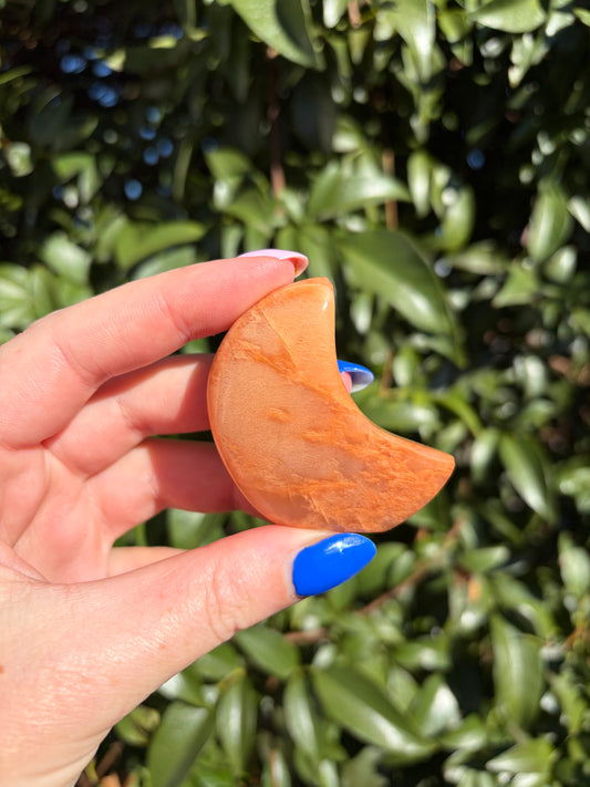 Peach Moonstone Self Standing Moon C