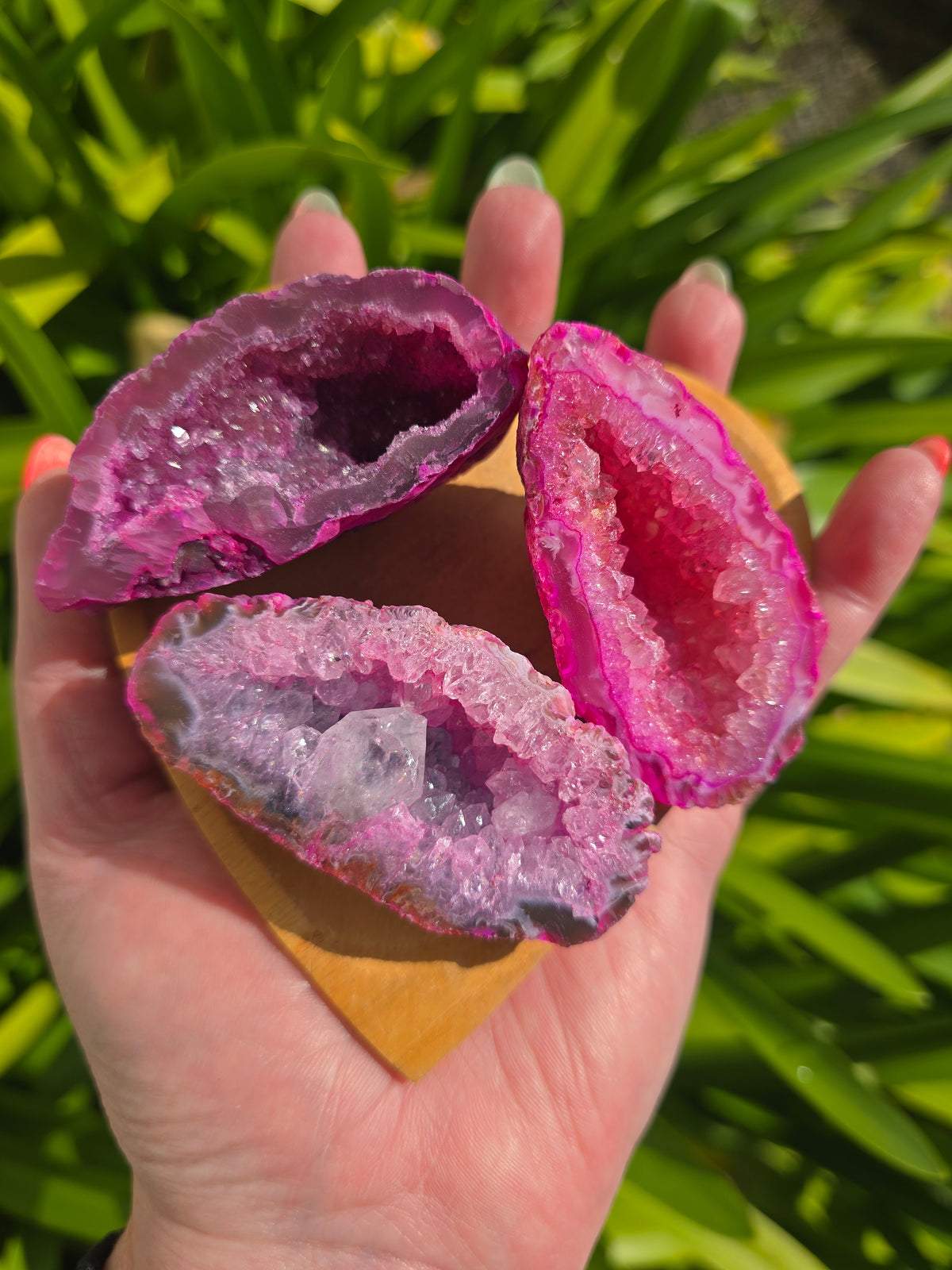 Pink Agate Geode Cave | Large