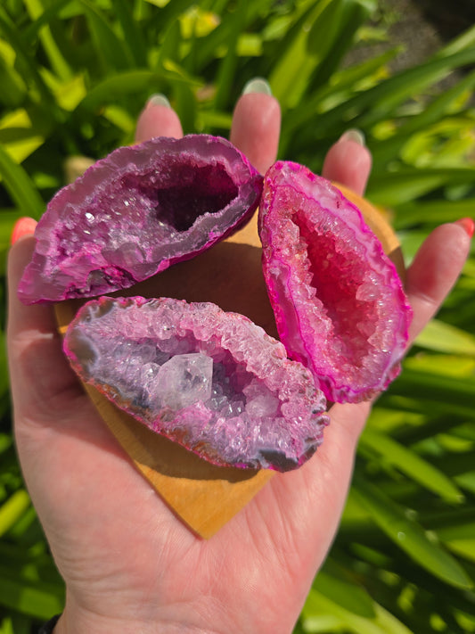 Pink Agate Geode Cave | Large