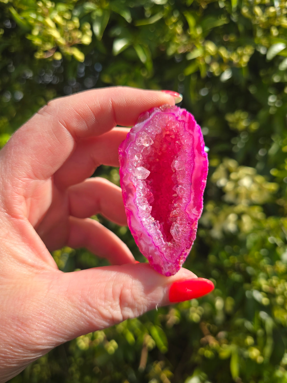Pink Agate Geode Cave | Large