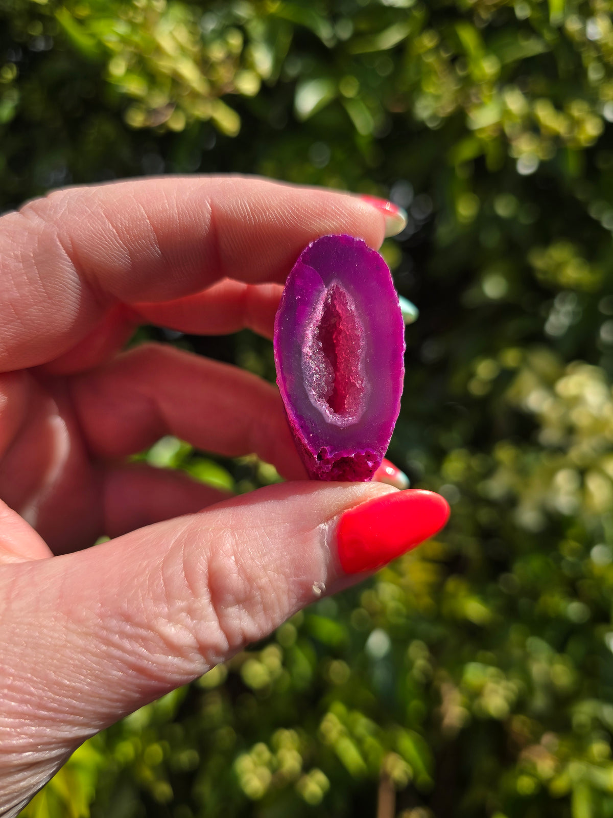 Pink Agate Geode Cave | Small