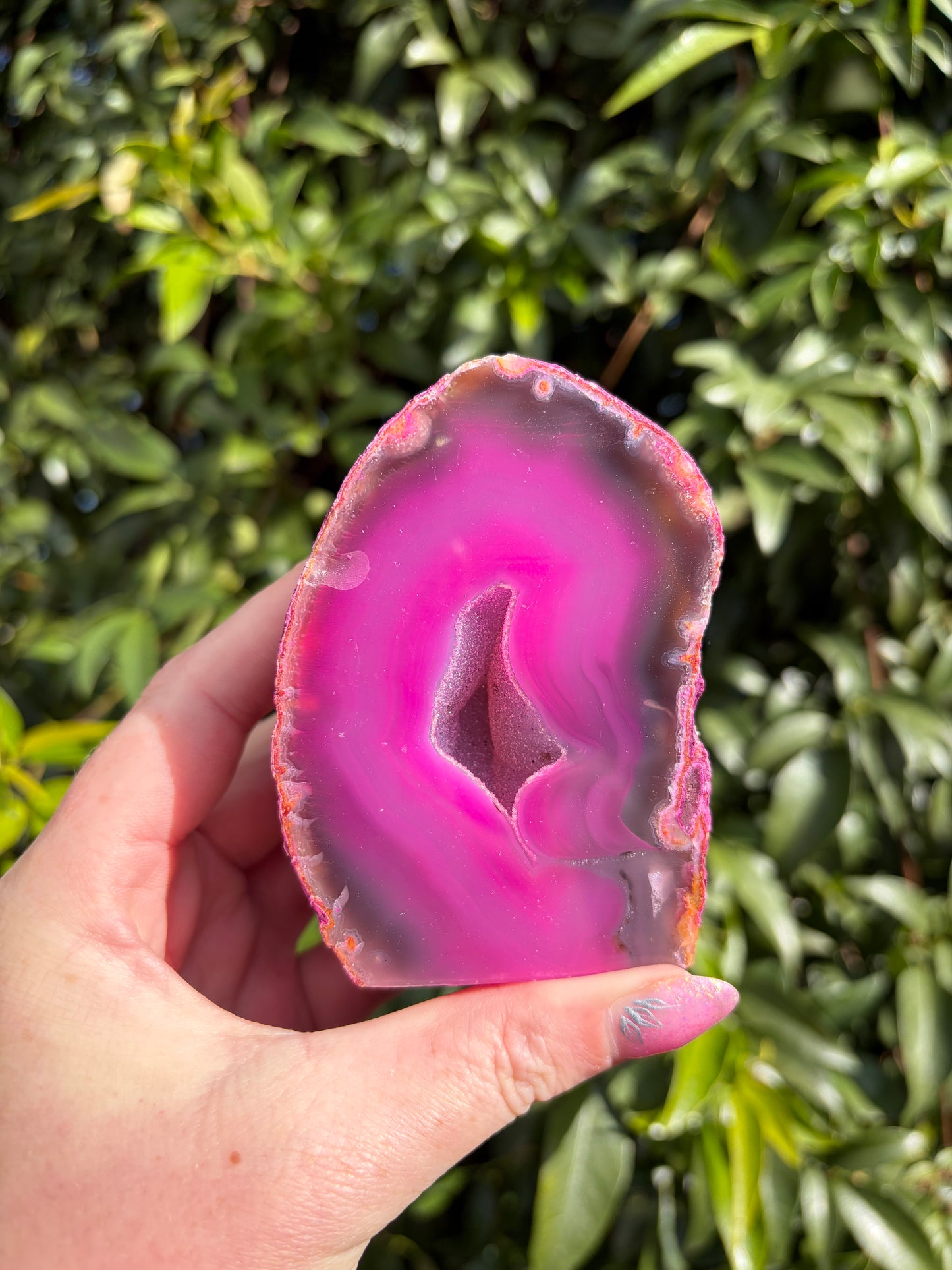 Pink Agate Geode A