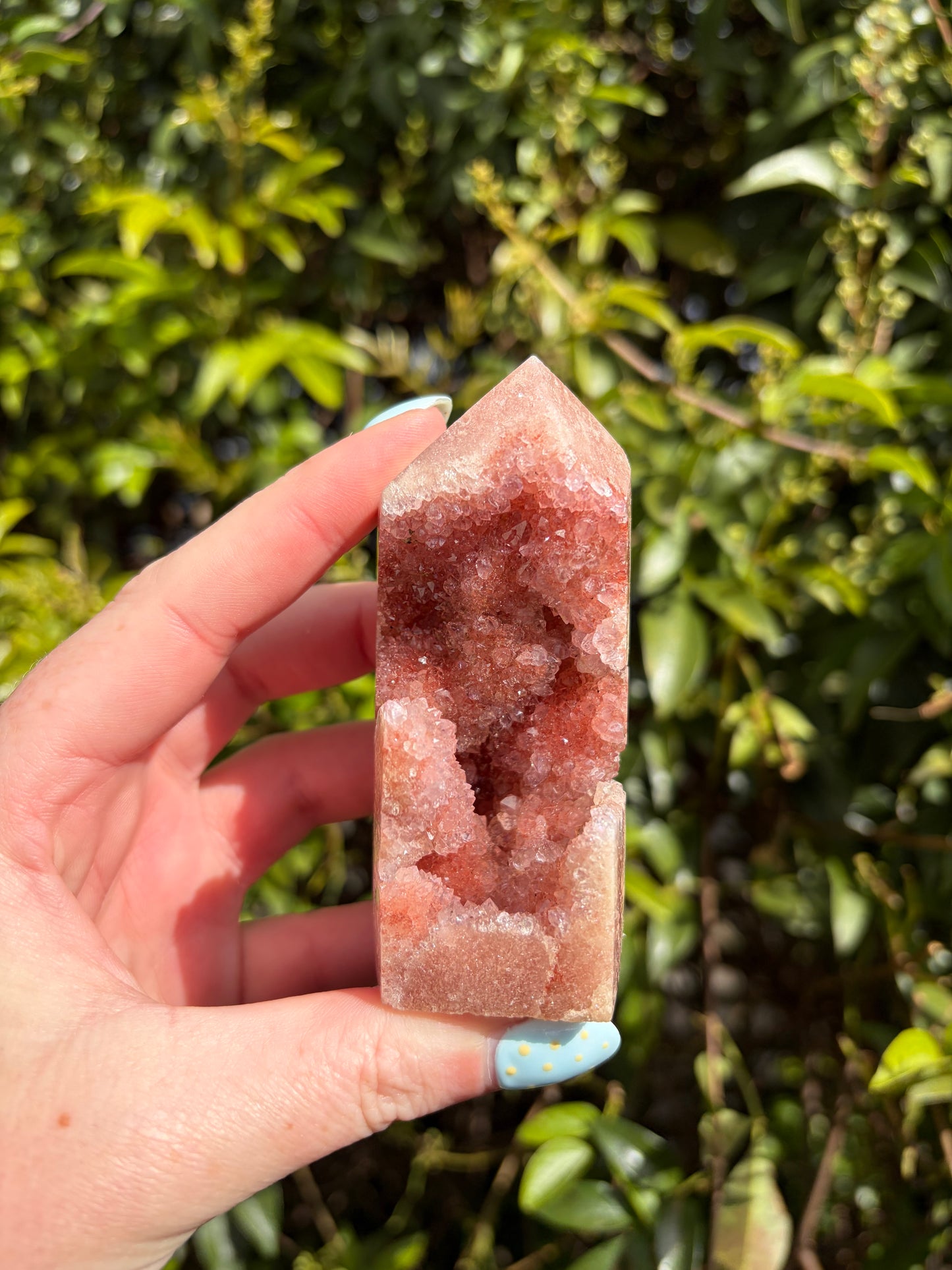 Pink Amethyst Druzy Point A