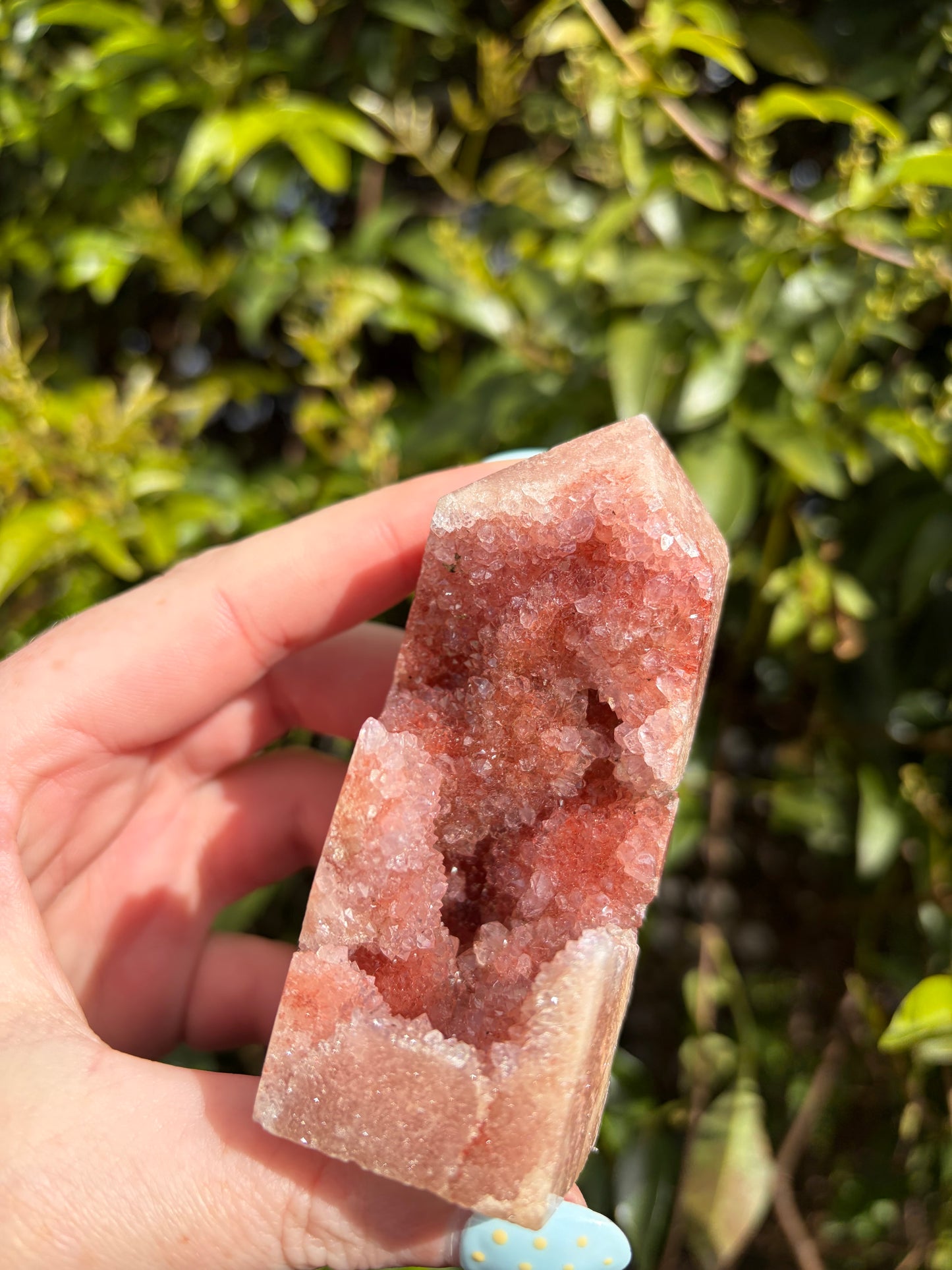 Pink Amethyst Druzy Point A