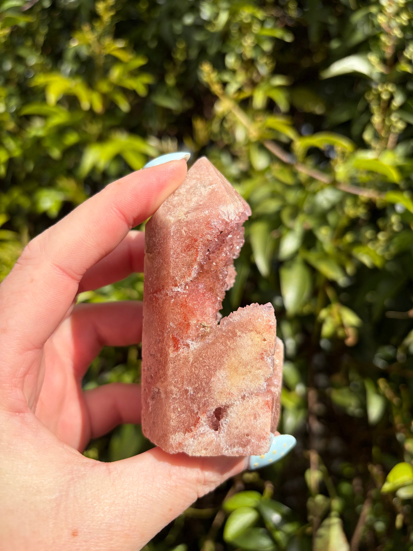 Pink Amethyst Druzy Point A