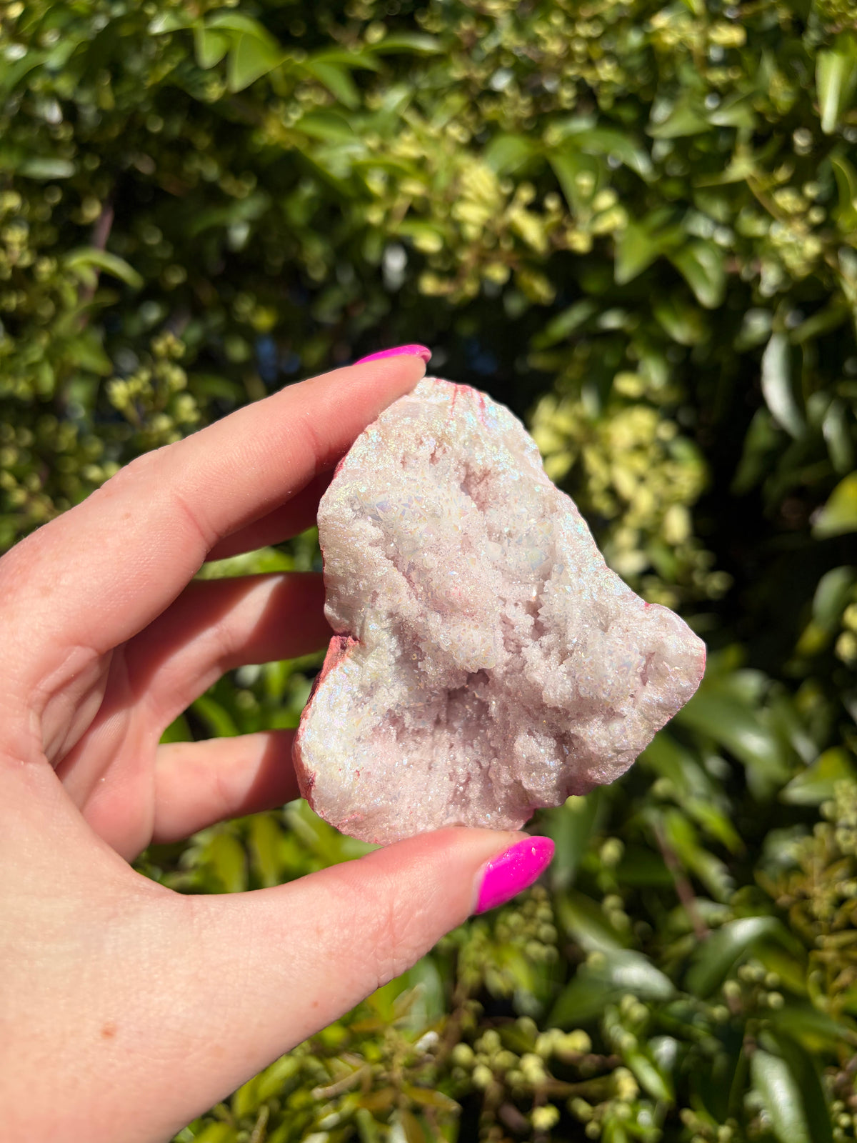 Pink Aura Quartz Cluster B