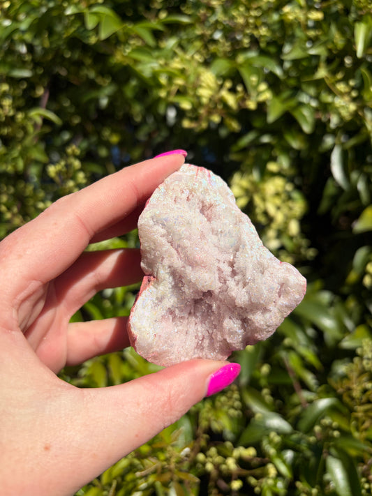 Pink Aura Quartz Cluster B