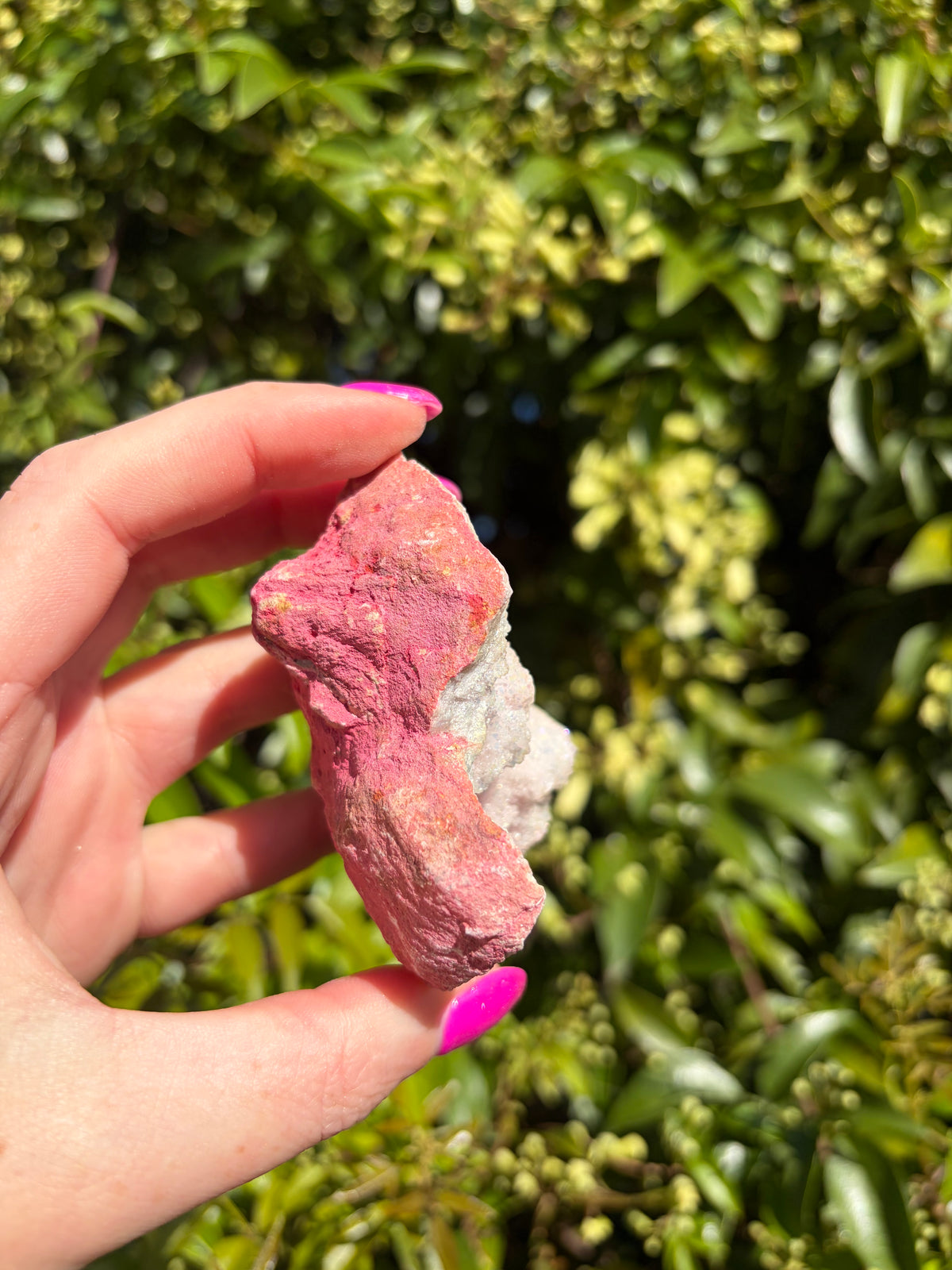 Pink Aura Quartz Cluster B