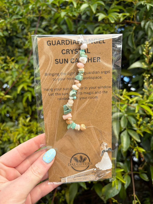 Pink Opal & Amazonite | Guardian Angel Point Sun Catcher