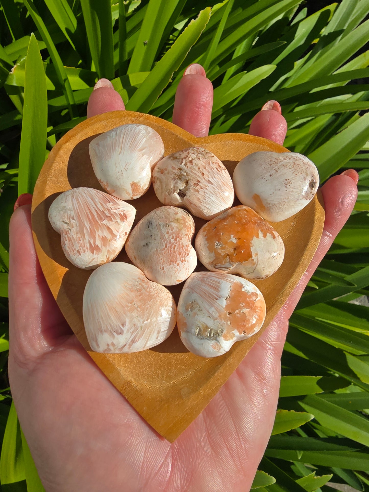 Pink Scolecite Small Heart