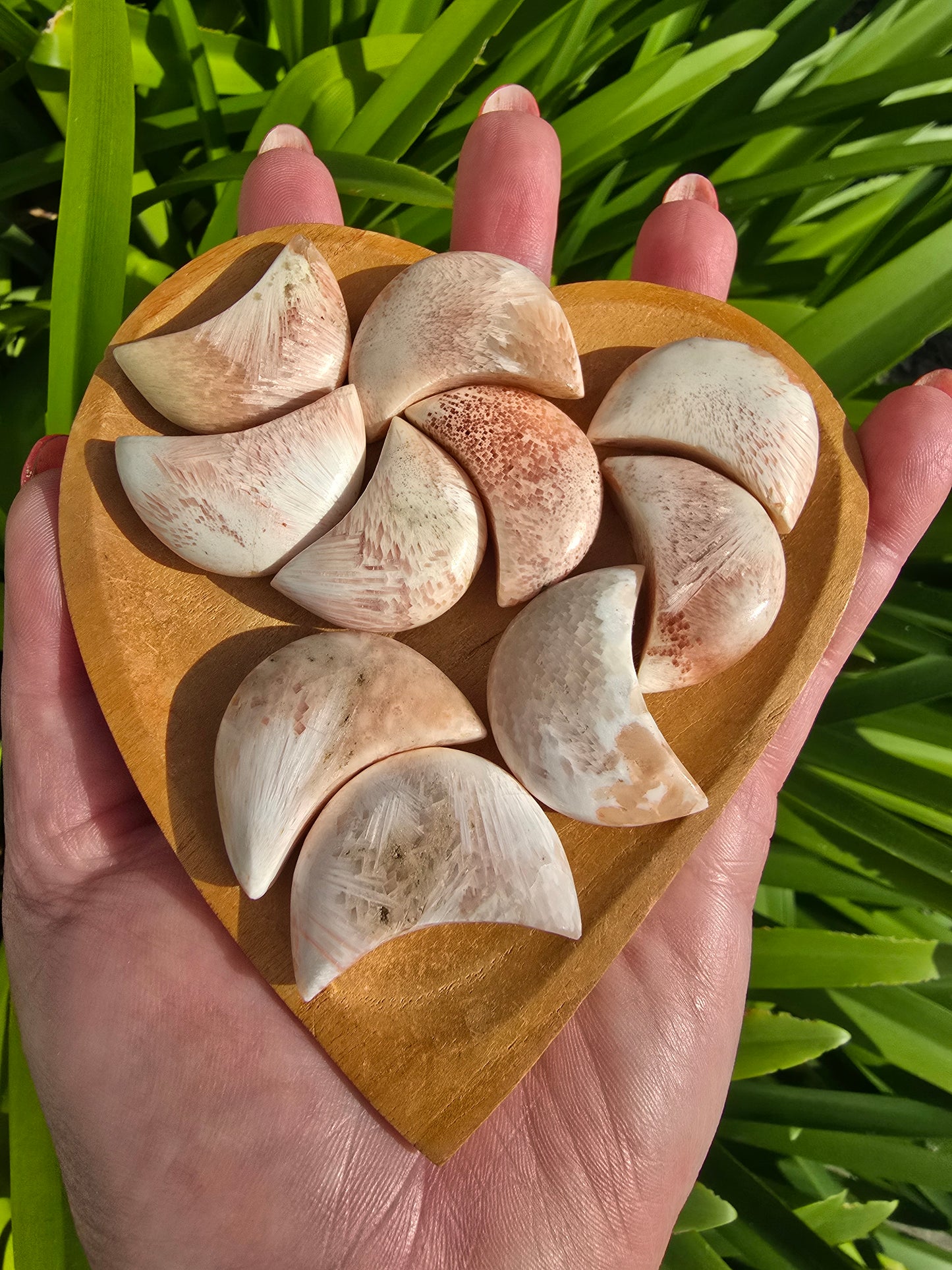 Pink Scolecite Small Moon