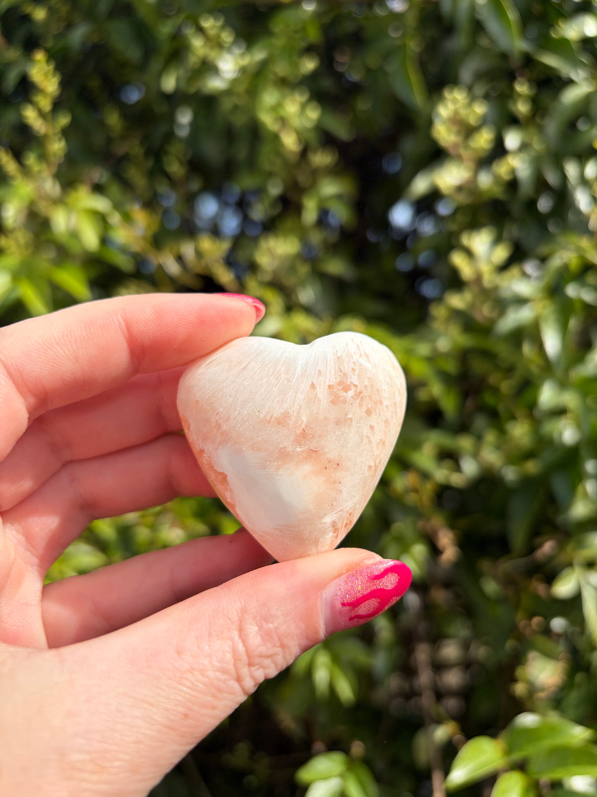 Pink Scolecite Heart B