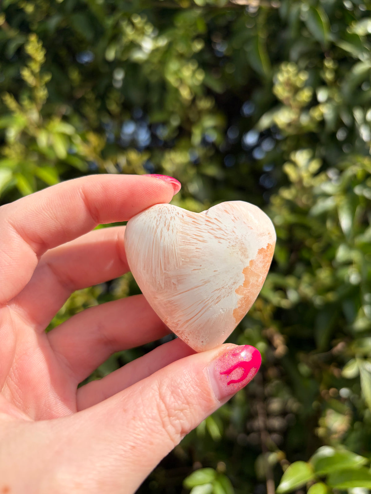 Pink Scolecite Heart B
