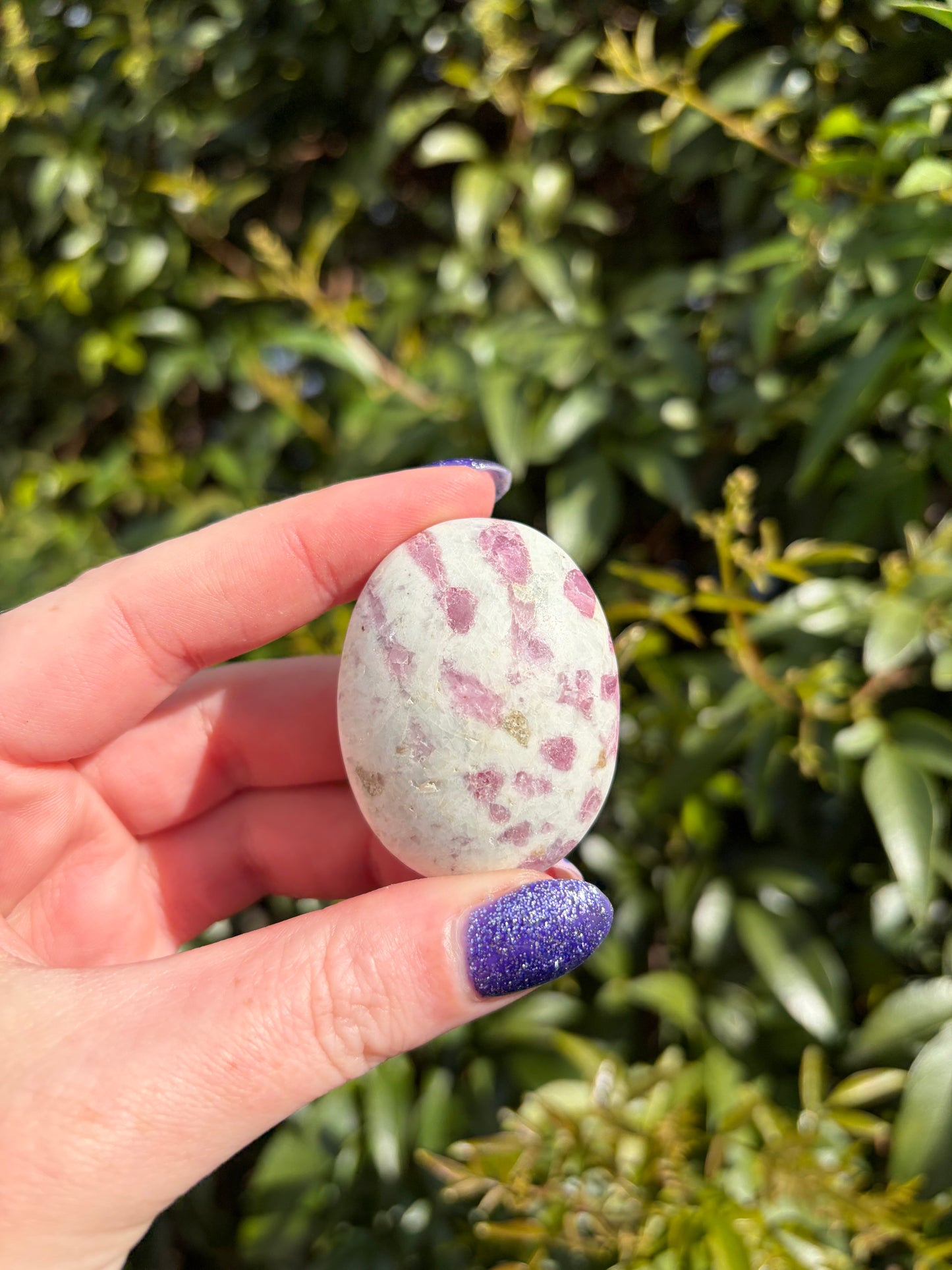 Pink Tourmaline Palm Stone A